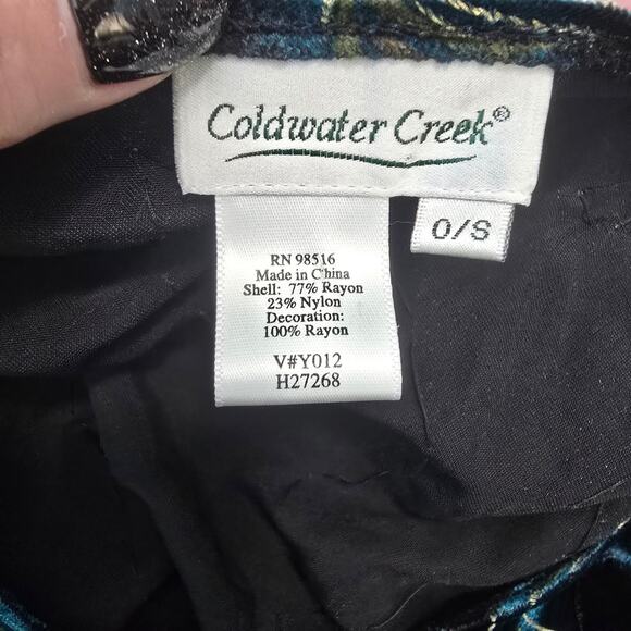 Coldwater Creek Velvet Burnout Beaded Floral Poncho Tassel Fringe OS - Picture 3 of 8